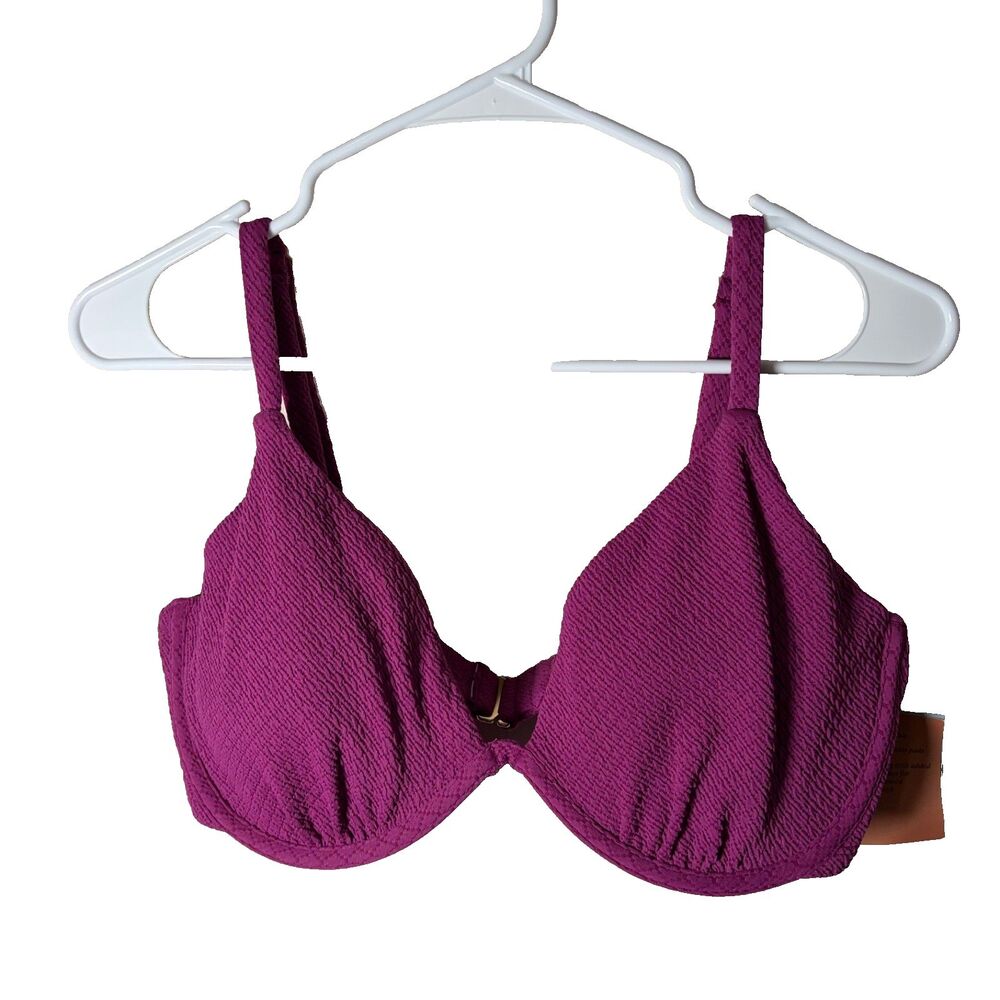 Shade & Shore Bikini Women's 38DD Swim Top Bathing Suit Textured NWT